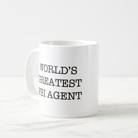 世界で最も素晴らしいFBI捜査官 コーヒーマグカップ (正面左)
