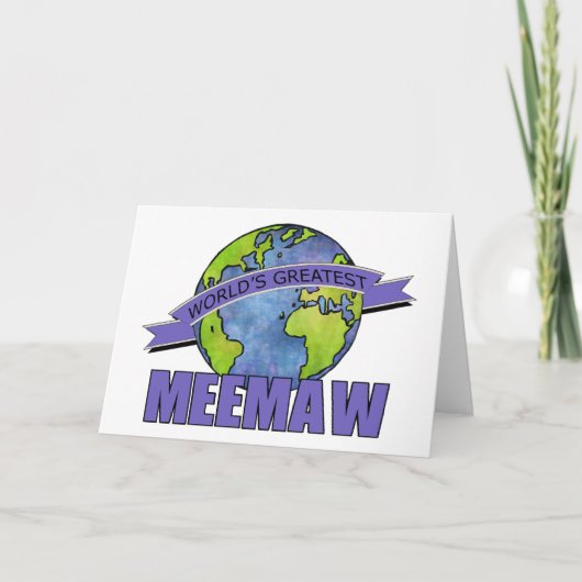 世界で最も素晴らしいMeeMaw カード (正面)