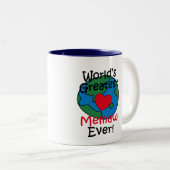 世界で最も素晴らしいMemawのハート ツートーンマグカップ (正面右)