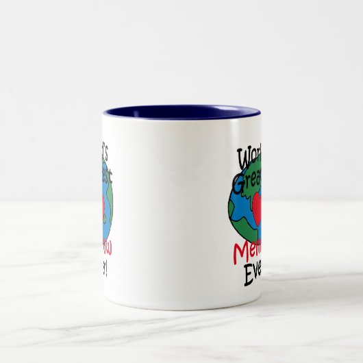 世界で最も素晴らしいMemawのハート ツートーンマグカップ (中央)