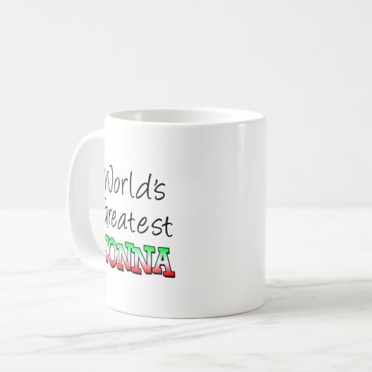 世界で最も素晴らしいNonnaのマグ コーヒーマグカップ (正面左)