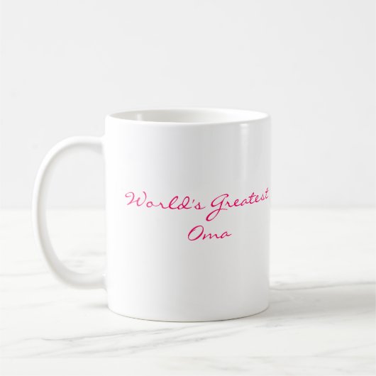 世界で最も素晴らしいOmaのマグ コーヒーマグカップ (左)