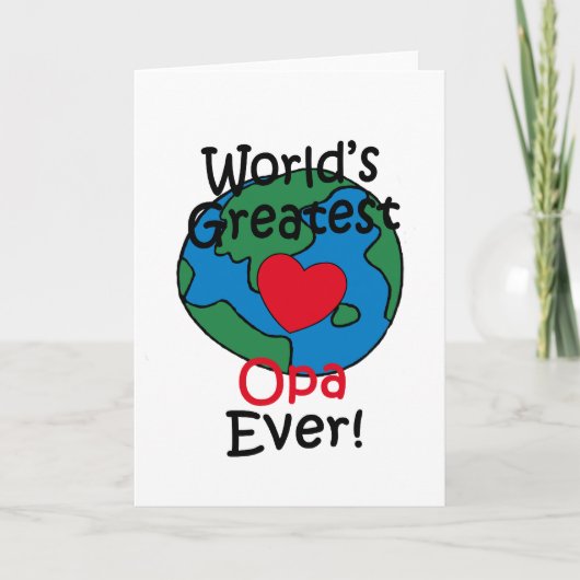 世界で最も素晴らしいOpaのハート カード (正面)