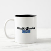 世界で最も素晴らしいOpa (青い) ツートーンマグカップ (左)