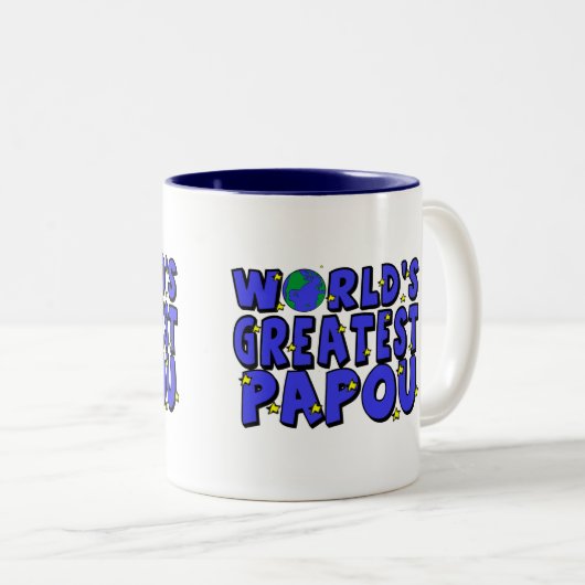 世界で最も素晴らしいPapou ツートーンマグカップ (正面右)