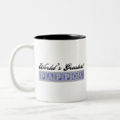 世界で最も素晴らしいPappou ツートーンマグカップ (左)