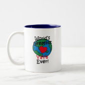 世界で最も素晴らしいYaYaのハート ツートーンマグカップ (左)