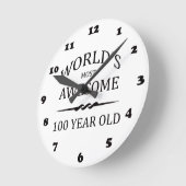 世界で最も素晴らし古い100歳 ラウンド壁時計 (傾斜)