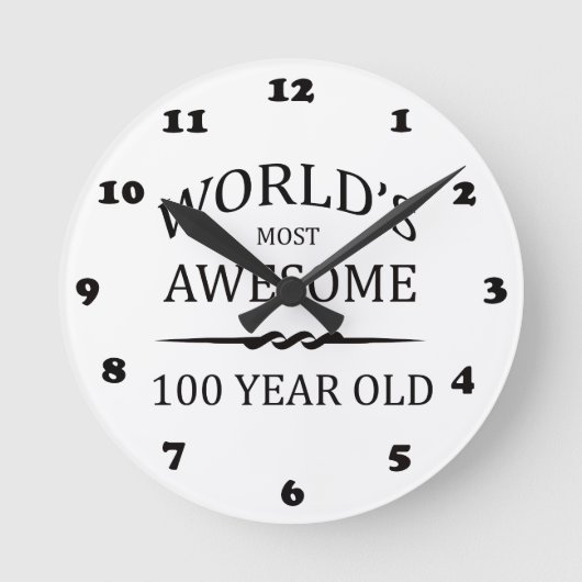 世界で最も素晴らし古い100歳 ラウンド壁時計 (正面)