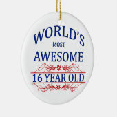 世界で最も素晴らし古い16歳 セラミックオーナメント (右)