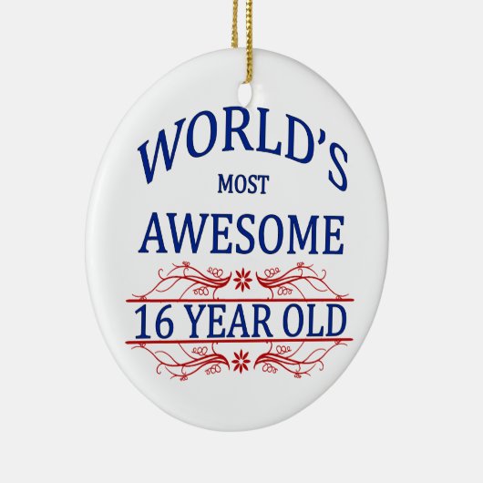 世界で最も素晴らし古い16歳 セラミックオーナメント (右)