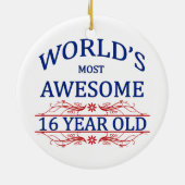 世界で最も素晴らし古い16歳 セラミックオーナメント (裏面)