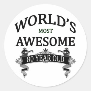世界で最も素晴らし古い80歳 ラウンドシール
