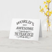 世界で最も素晴らし古い90歳 カード (黄色い花)