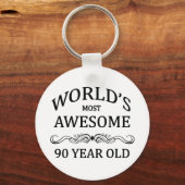 世界で最も素晴らし古い90歳 キーホルダー (正面)