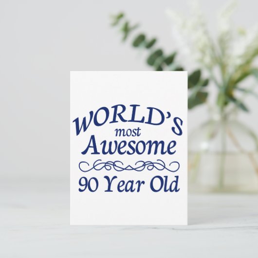 世界で最も素晴らし古い90歳 ポストカード (スタンド正面)