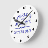 世界で最も素晴らし古い90歳 ラウンド壁時計 (傾斜)