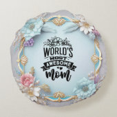 世界で最も素晴らし多くのママ円枕 ラウンドクッション (裏面)