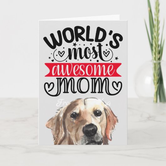 世界で最も素晴らし大きい母の幸せな母の日 サンキューカード (正面)