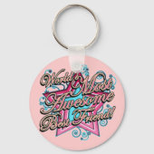 世界で最も素晴らし最高のの友 キーホルダー (正面)