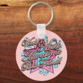 世界で最も素晴らし最高のの友 キーホルダー (正面)