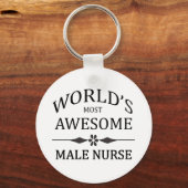 世界で最も素晴らし男性ナース キーホルダー (正面)