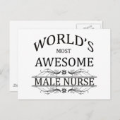 世界で最も素晴らし男性ナース ポストカード (正面/裏面)
