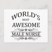 世界で最も素晴らし男性ナース ポストカード (正面)