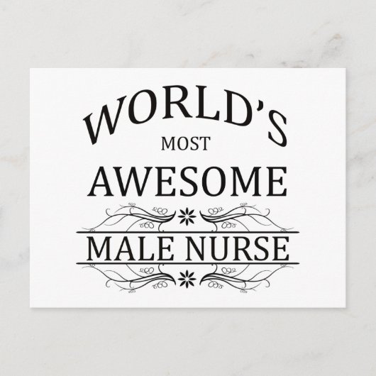 世界で最も素晴らし男性ナース ポストカード (正面)