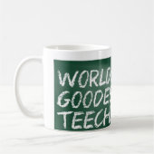 世界で最も美しいテヘーおもしろい先生マグカップ。 コーヒーマグカップ (左)
