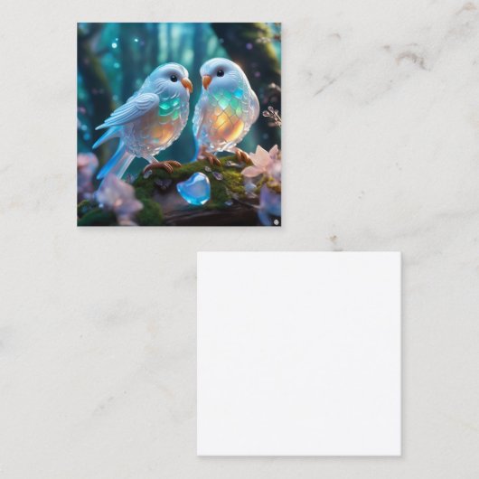 世界で最も美しいラブバードは彼らである スクエア名刺 (正面/裏面)