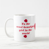 世界で最も美しい少女に コーヒーマグカップ (左)