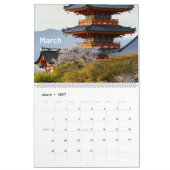 世界で最も美しい景色の旅行先 カレンダー (3月 2027)