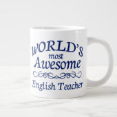 世界で最も英語が多い素晴らし先生 ジャンボコーヒーマグカップ (右)