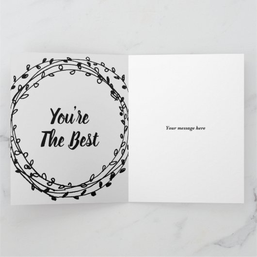 世界で最も親切な隣人のための大きなグリーティングカード カード (内部)