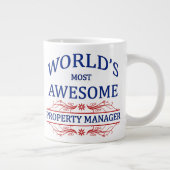 世界で最も財産素晴らし管理者 ジャンボコーヒーマグカップ (右)