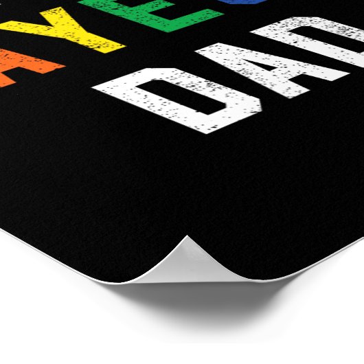 世界で最も輝くパパかわいいゲイプライドLGBTの父親の日 ポスター (角)