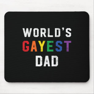 世界で最も輝くパパかわいいゲイプライドLGBTの父親の日 マウスパッド