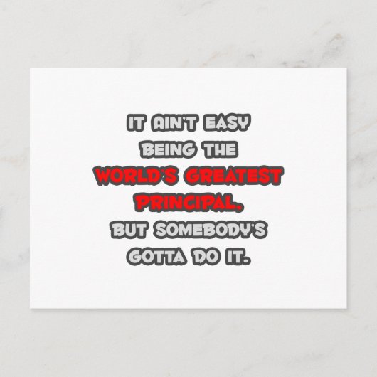 世界で最も重要なジョーク ポストカード (正面)