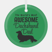 世界で最も長い髪素晴らしダシュントパパ ガラスオーナメント (正面)