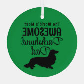 世界で最も長い髪素晴らしダシュントパパ ガラスオーナメント (裏面)