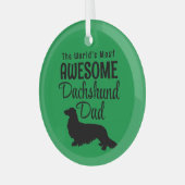 世界で最も長い髪素晴らしダシュントパパ ガラスオーナメント (正面左)