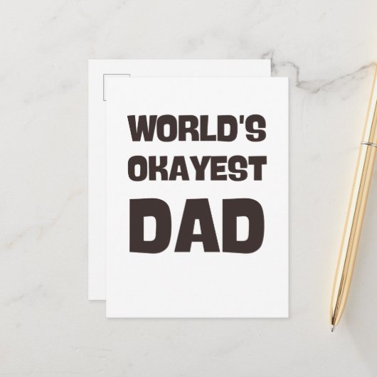 世界で最も関心のあるパパおもしろいパパ ポストカード (正面/裏面インサイチュ)