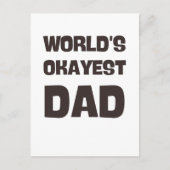 世界で最も関心のあるパパおもしろいパパ ポストカード (正面)