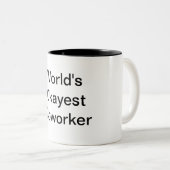 世界で最も関心のある同僚のジョーク・マグ ツートーンマグカップ (正面右)