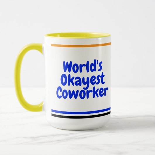 世界で最も関心のある同僚 | おもしろいカスタムユーモアのマグカップ マグカップ (左)
