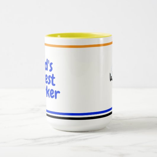 世界で最も関心のある同僚 | おもしろいカスタムユーモアのマグカップ マグカップ (中央)