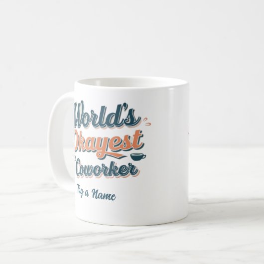 世界で最も関心のある同僚 コーヒーマグカップ (正面左)