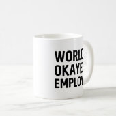 世界で最も関心のある従業員 コーヒーマグカップ (正面右)