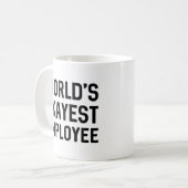 世界で最も関心のある従業員 コーヒーマグカップ (正面左)